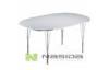 White Glossy Square Super Elliptical Contemporary Dining Room Tables with Custom Size