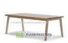 Simple Rectangle Extending Contemporary Dining Room Tables , Ash Solid Wood Material