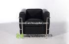 Modern Le Corbusier Living Room Leather Sofa Set Leather , Stainless Steel Frame