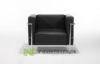 Comfortable Classic Sectional Black Living Room Leather Sofa , One seat / Two seat / Three seat