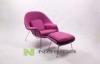 Comfortable Fabric Living Room Ottomans , Eero Saarinen Womb Chair for Home Furniture
