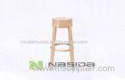 Solid Wood Modern High Bar Stool Chairs for Coffe Shop / Bars