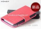 PU leather flip cover case for iPhone 5 / 5S , Leather flip iPhone 5s Cell Phone Cases with PC rubbe