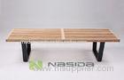 Solid Wood Outdoor Garden Chairs / Ash Wood Nelson Platform Bench for Park and Yard