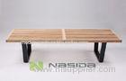 Solid Wood Outdoor Garden Chairs / Ash Wood Nelson Platform Bench for Park and Yard