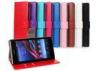 wallet leather flip cover for Sony L39h , for Sony Cell Phone Covers