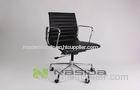 OEM Swivel Eames Genuine Leather Executive Office Chairs With Aluminum Frame