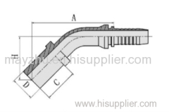 45 ° Metric standpipe straight DIN 2353 SWAGED HOSE FITTING