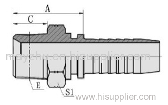 BSPT MALE SWAGED HOSE FITTING 13011-SP