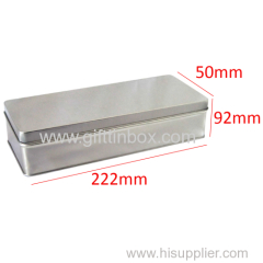 Rectangular tin box for chocolate