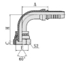 NPT male hydraulic hose fitting 15611