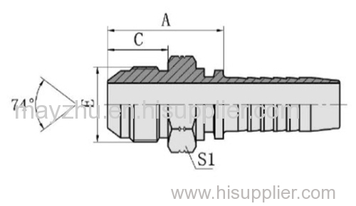 JIC Male 74° cone ISO 8434-2 SAE J514 HYDRAULIC HOSE FITTING