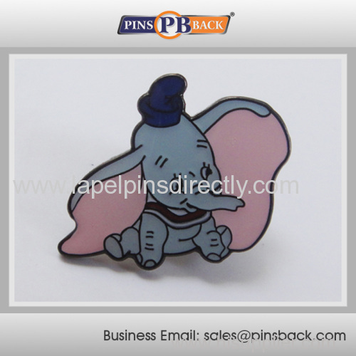 Cloisonne hard enamel lapel pin/custom elephant shape pin badge/badge