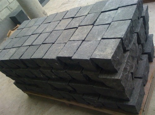 Gray granite paver cube stone