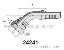 45° ORFS Female Flat seat ISO 12151-1 SAE J516 Hydraulic hose fitting 24241