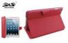 iPad Mini Red Leather Protective Cover , Folio Tablet Computer Case