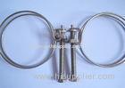 Iron Steel Double Wire Hose Clamps for Pipe Fixing Pressure - resistant 37 - 42mm