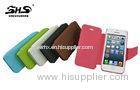 Dustproof Leather Cell Phone Cases PU iPhone5C Cover With Card Slot