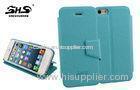 Stand Design Apple iPhone Protective Cases Durable Blue PU Cover for iPhone 5 / 5S