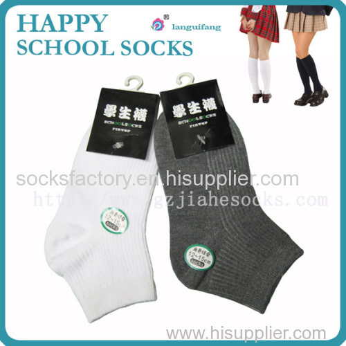 hot sale school cotton socks customed students sock on sale