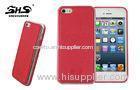 Apple iphone Protective Cases Pasted PU Double Color Plastic Cover for iPhone 5 / 5S