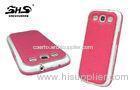 Waterproof Pink Plastic Galaxy i9300 Phone Case Double Color Protective Cover
