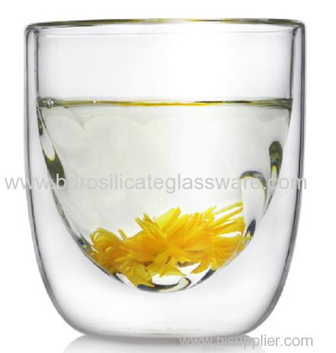 hand blown double walled Glass Cup