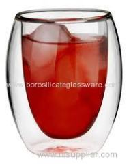 Hand Made Borosilicate Double Wall Glass cups with high quality