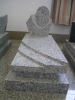 Chinese light grey granite headstone