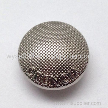 ovable Jeans Button Shiny Nickle Color With Debossed Dots Design