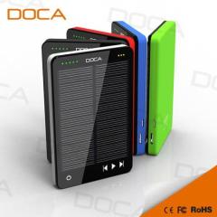 2014 New DOCA Solar charging Power Bank with MP3 Player