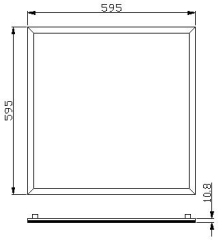 100-240V 34W 2X2ft LED panel light(1-10v dimmable)