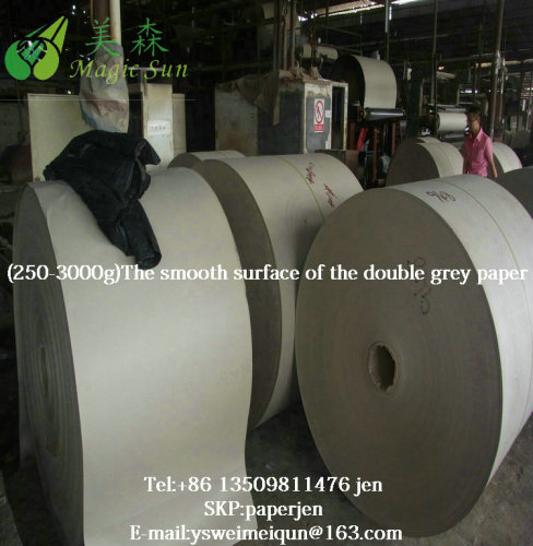 A grade double side smooth grey board 