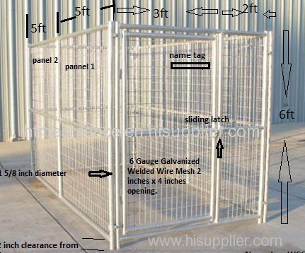 hot-dipped galvanized dog wire kennel