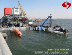 non-self propelled river sand dredger with dredging depth 10m