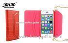 PU Leather Cell Phone Cases for iPhone 5 / 5S Handbag Design Wallet Case