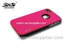 Glossy Red iPhone 4 / 4S Plastic Flip Case Twill Mobile Phone Cover