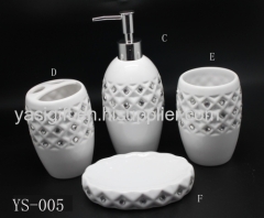 bathroom set,ceramic bathroom accessory,lotion dispenser,soap dish