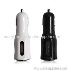 ww.benwis.com for Dual USB car charger with flash logo with 2.1A input