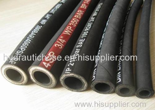 rubber hose hydraulic hoses 1/4''-2'' SAE100R2 AT/DIN EN 853 2SN