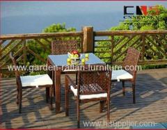 rattan chair and table