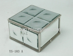 finished glass jewelry box ,mirror jewelry boxes