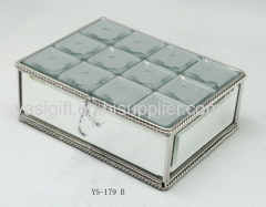 finished glass jewelry box ,mirror jewelry boxes