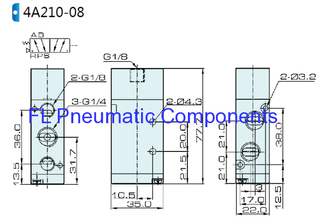 4A210-08 Pneumatic Air Valve