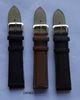 Black, Brown, Blue, White Calf Leather Wrist Watch Bands 8 - 32mm With PU Lining, 601A / 1312S Buckl