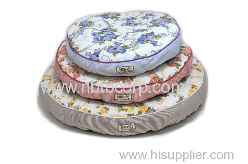 Round & Beautiful Rose Canvas Pet Bed for dogs