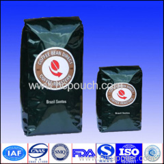 side gusset aluminum foil coffee bag with valve