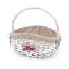 natural wicker storage basket with lining inside