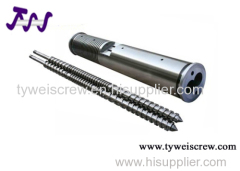 twin parallel screw barrel, twin screw barrel,double screw barrel, plastic machinery screw barrel