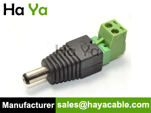 DC Male Connector with Removable Terminal Block